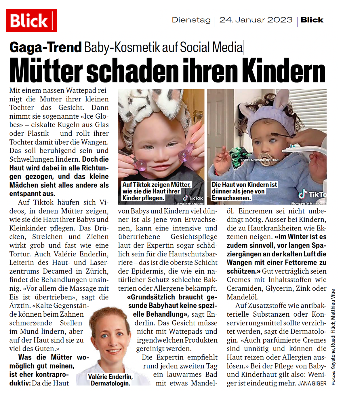 Gaga-Trend Baby-Kosmetik auf Social Media